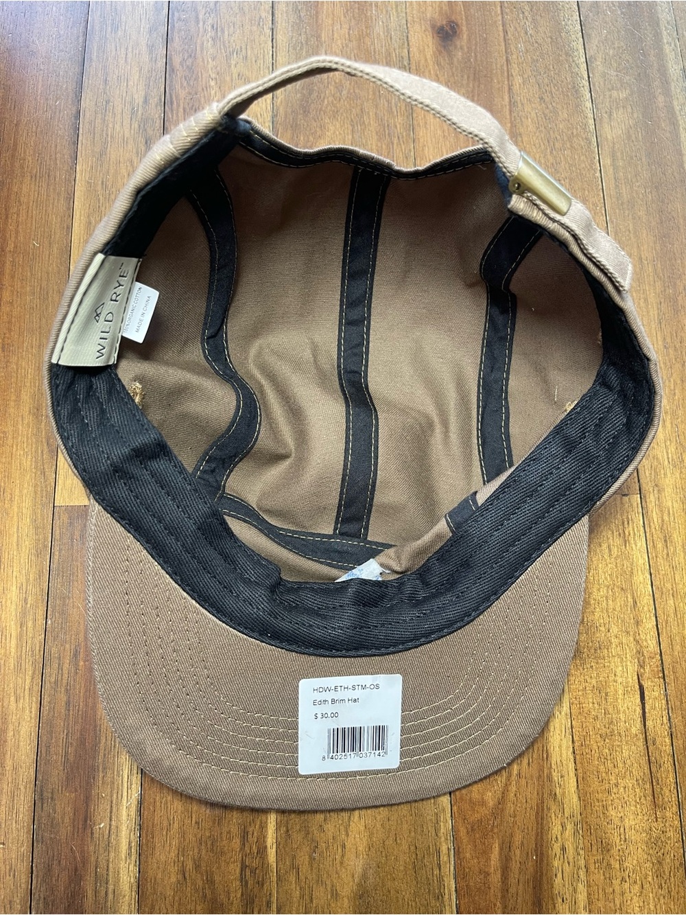 Wild Rye Edith Brim hat adjustable brown - Picture 5 of 8